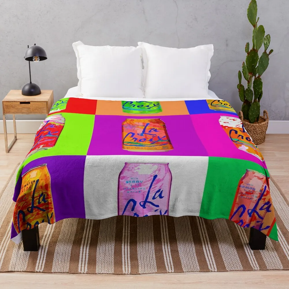 

LaCroix Can Pop-Art Throw Blanket Decorative Sofas christmas gifts Blankets