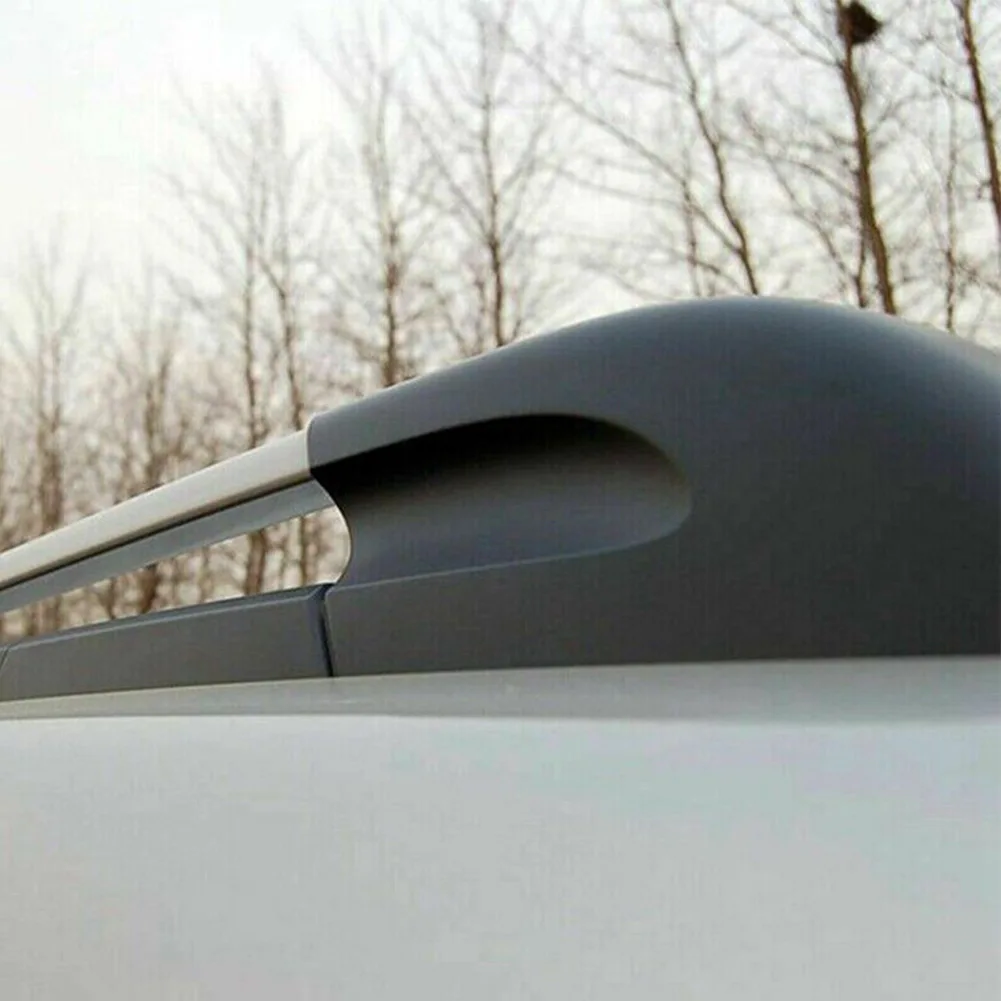 Car Roof Rack Bar Rail End Protection Cover Shell Car Styling Roof Rack Cover Black For Hyundai Tucson 2004-2008