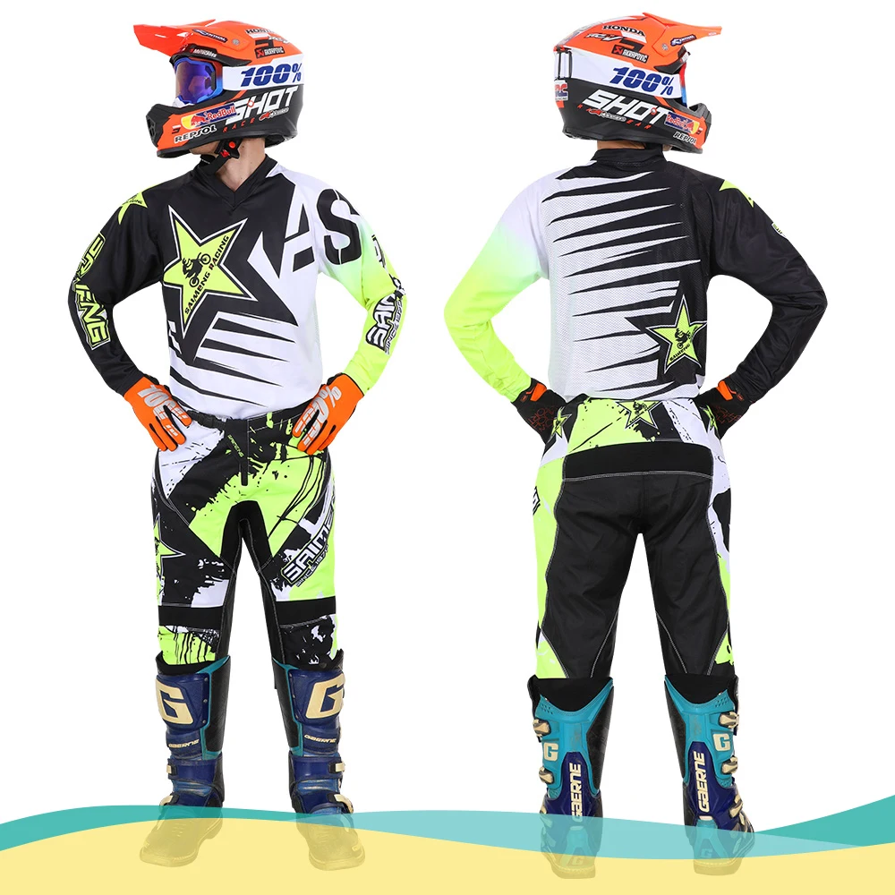 

Motocross Jersey and Pants children's big boy girl kid gear set customized number name logo racing suit Country MTB DH MX