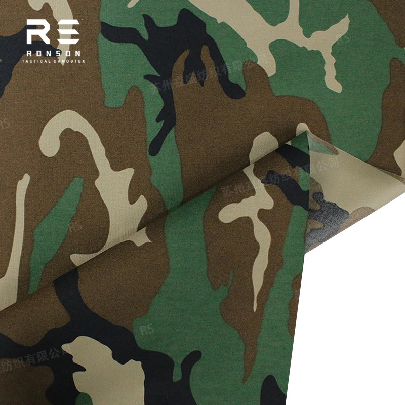 hot sale 500D nylon oxford M81 Woodland camo camouflage tactical fabric use for bag vest in stock