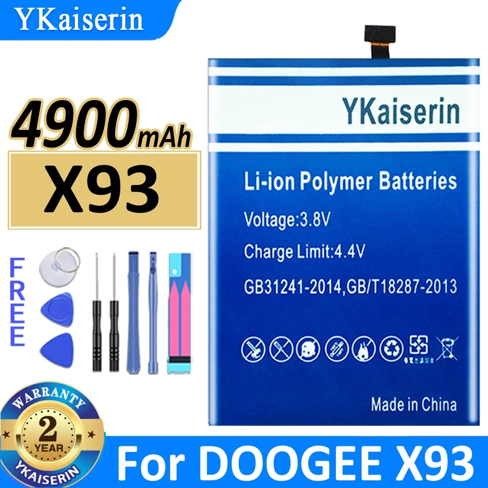 

YKaiserin X93 (BAT2119124350) 4900mAh Battery for DOOGEE X93 X 93 High Capacity + Track NO