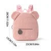 Cute Bear Ear Fleece Backpack for Girls, 1Pcs Warm Lambswool Small Daypack, Kids Casual School Bag Rucksack for Travel Shopping 6