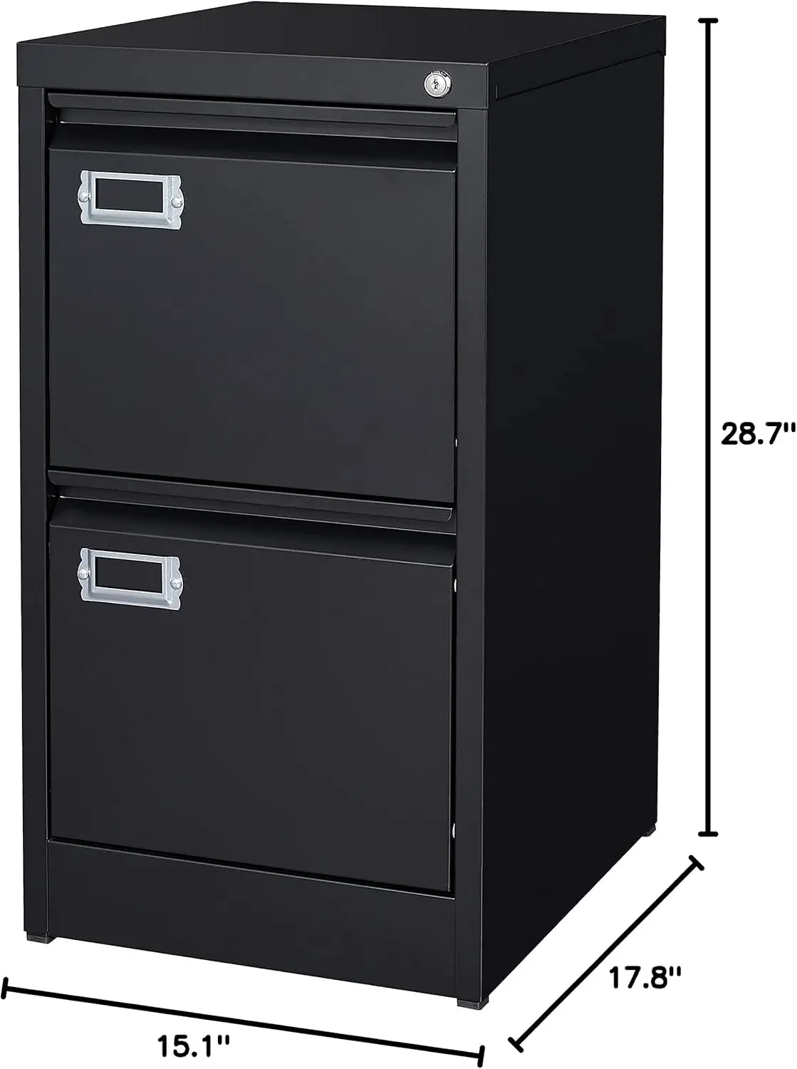 2 Drawer File Cabinet with Lock Metal Vertical Filing Storage Cabinet Office Home Steel Vertical File Cabinets