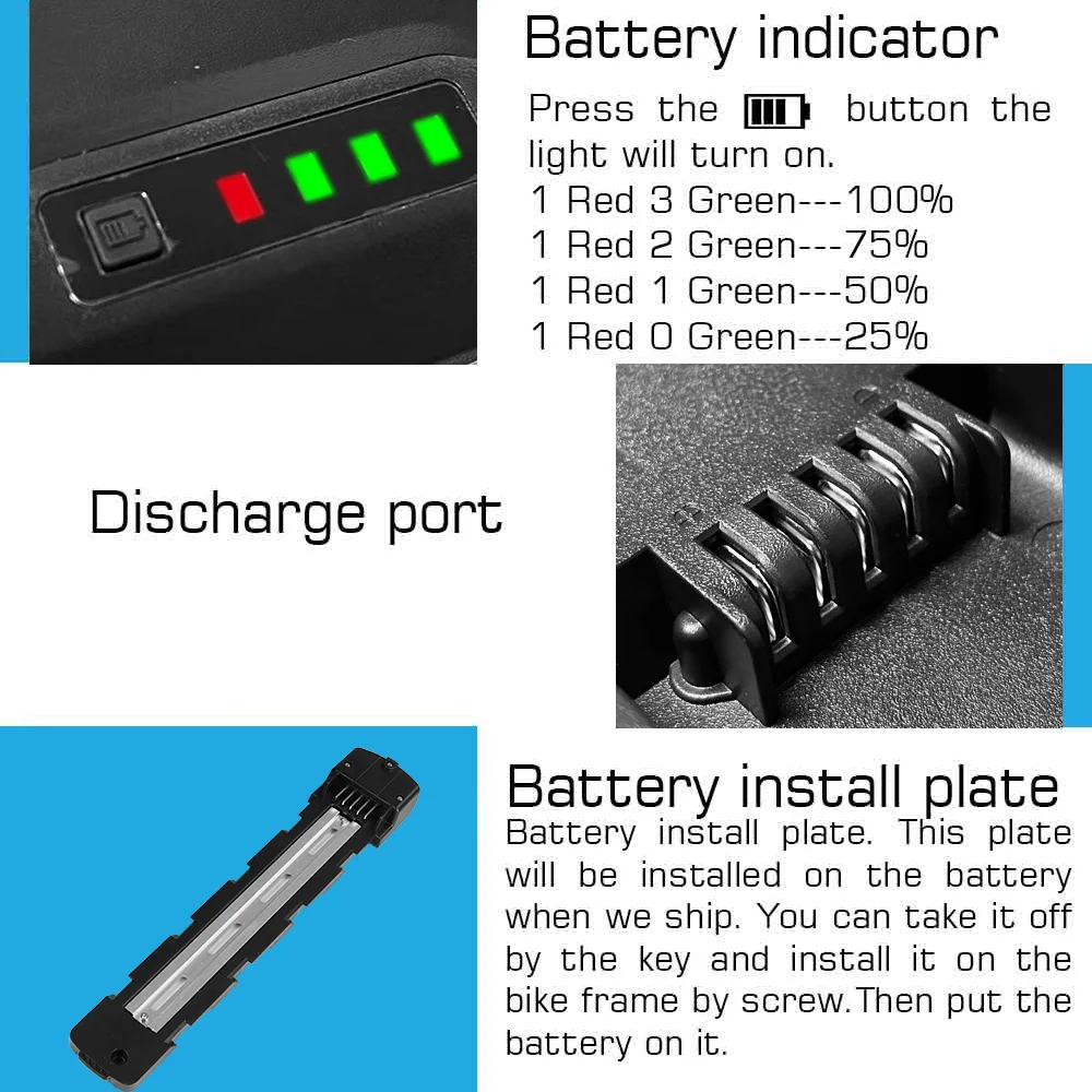 21700  EBike Battery Downtube Polly 72V 60V 52V 48V 24Ah 36V 27Ah 22.5Ah 14.4Ah Baterias for 2000W 1500W 1000W 750W 350W Motor 5