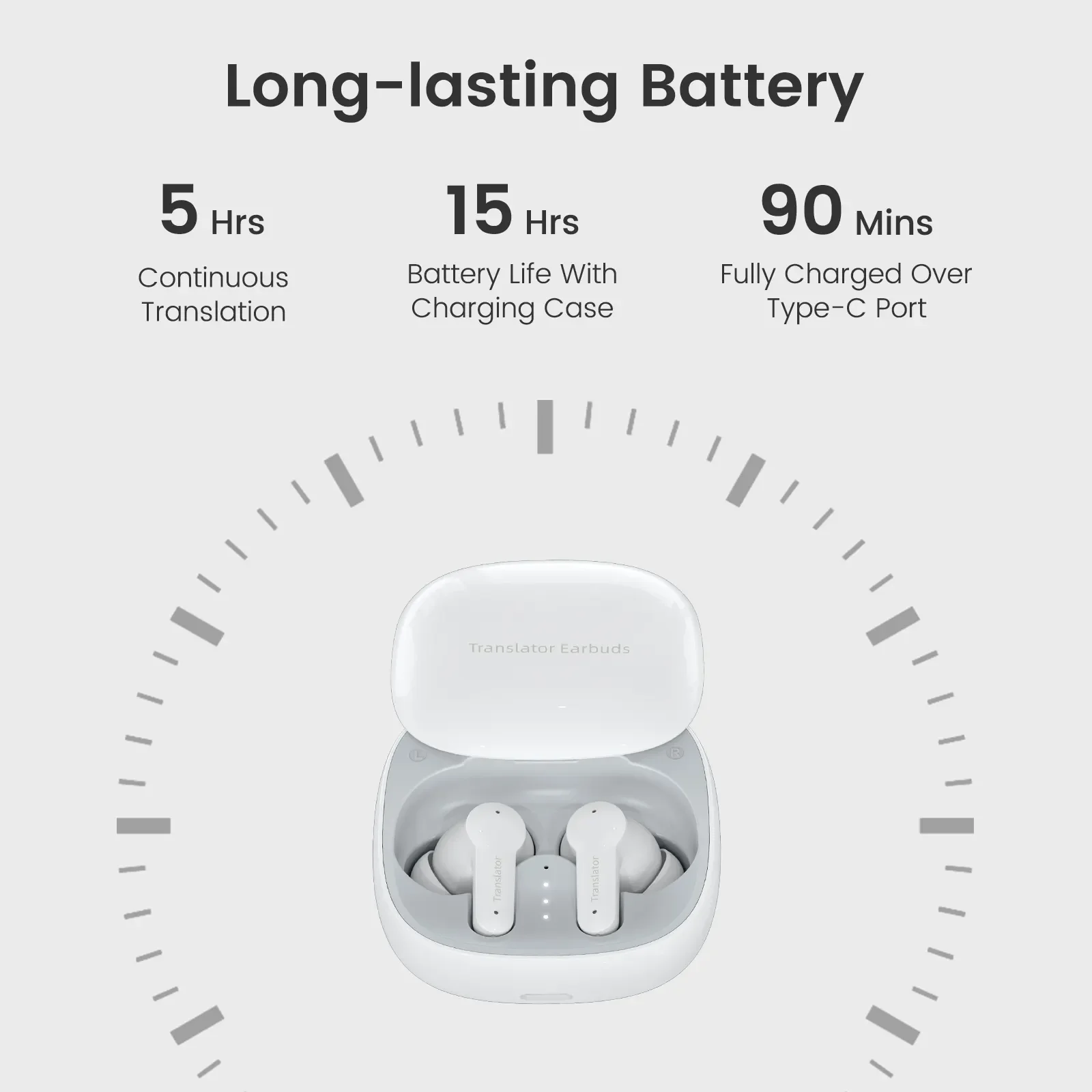 M3 Voice Translator Earbuds Supports 144 Languages Wireless Bluetooth Headset