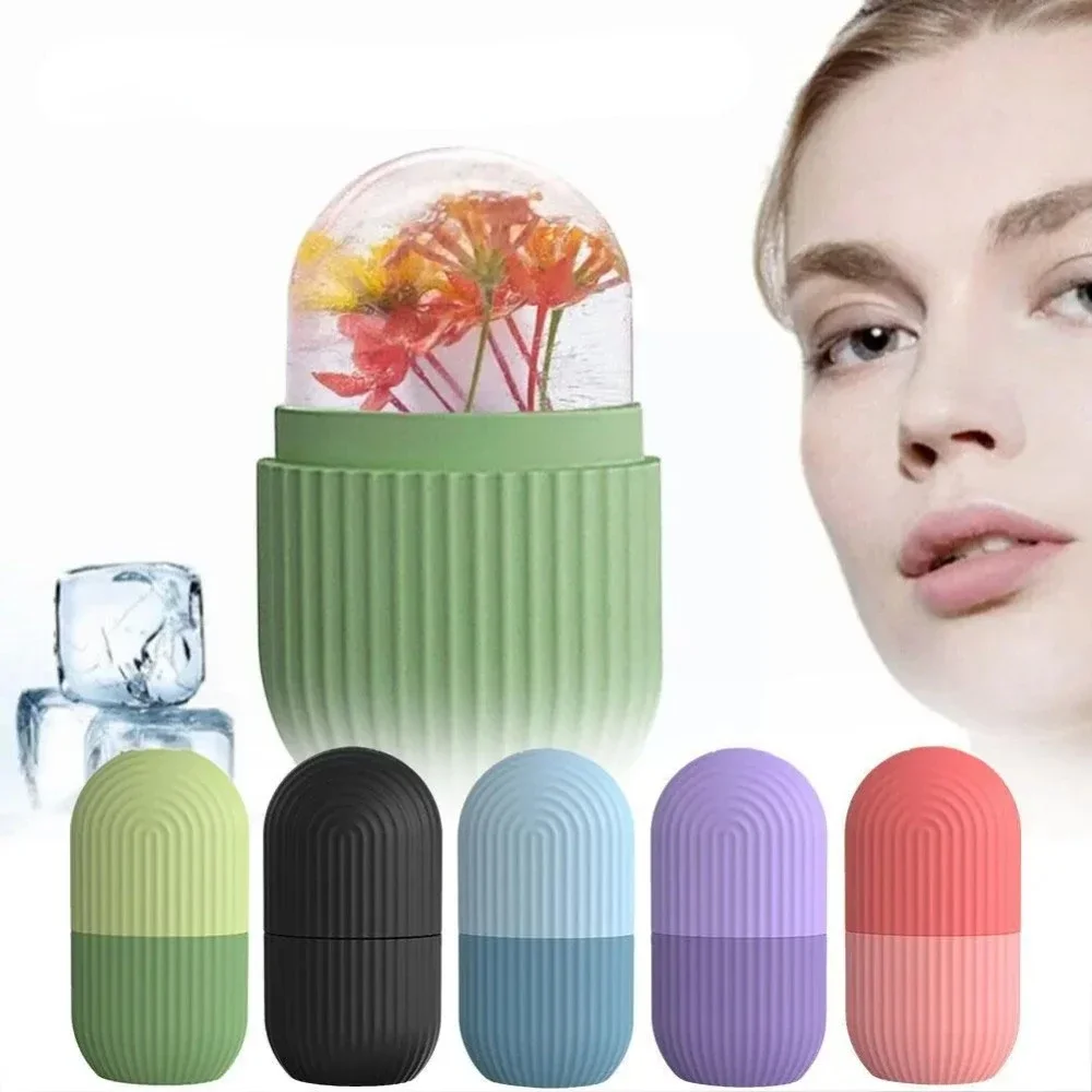 Ice Roller for Face and Eye Reusable Ice Cube Mold Face Beauty Lifting Tool Contouring Acne Eye Skin Massager Roller Ball Care