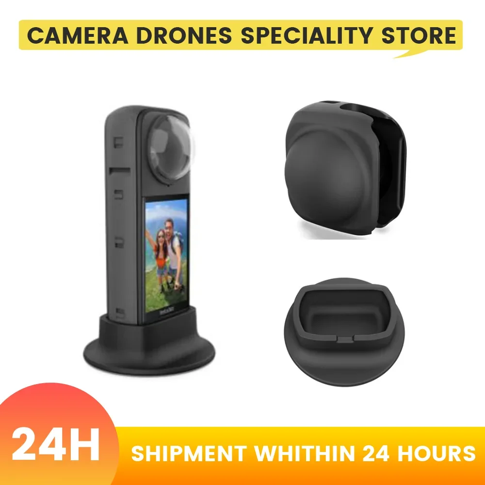 Silicone Desktop Protective Camera Stand and Lens Cap - Sports Camera Accessories