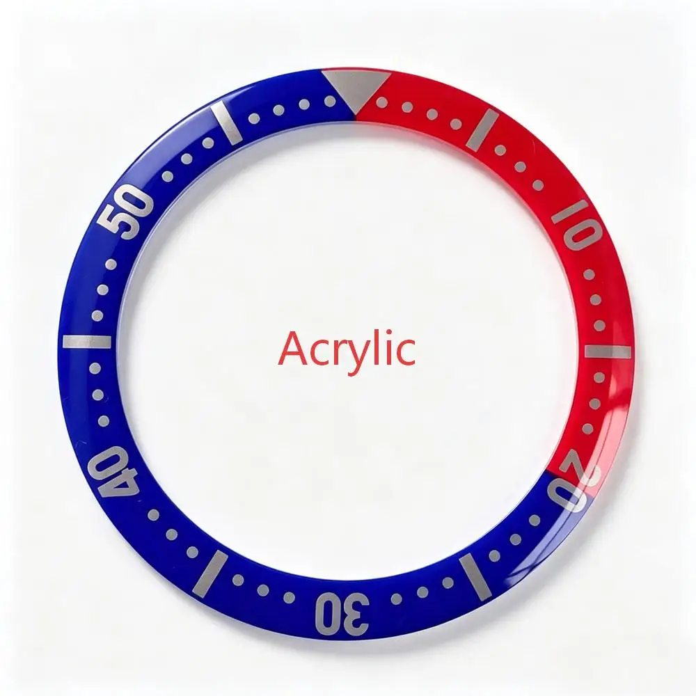 Premium Diving Bezel Insert in Ceramic/Aluminum/Acrylic - 36.5mm*29.2mm, 1 Piece