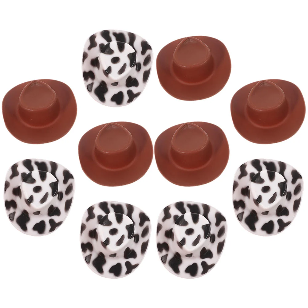 

10 Pcs Hats Mini Decorative Craft The Cow Wear-resistant Tiny Replaceable Party Decorations