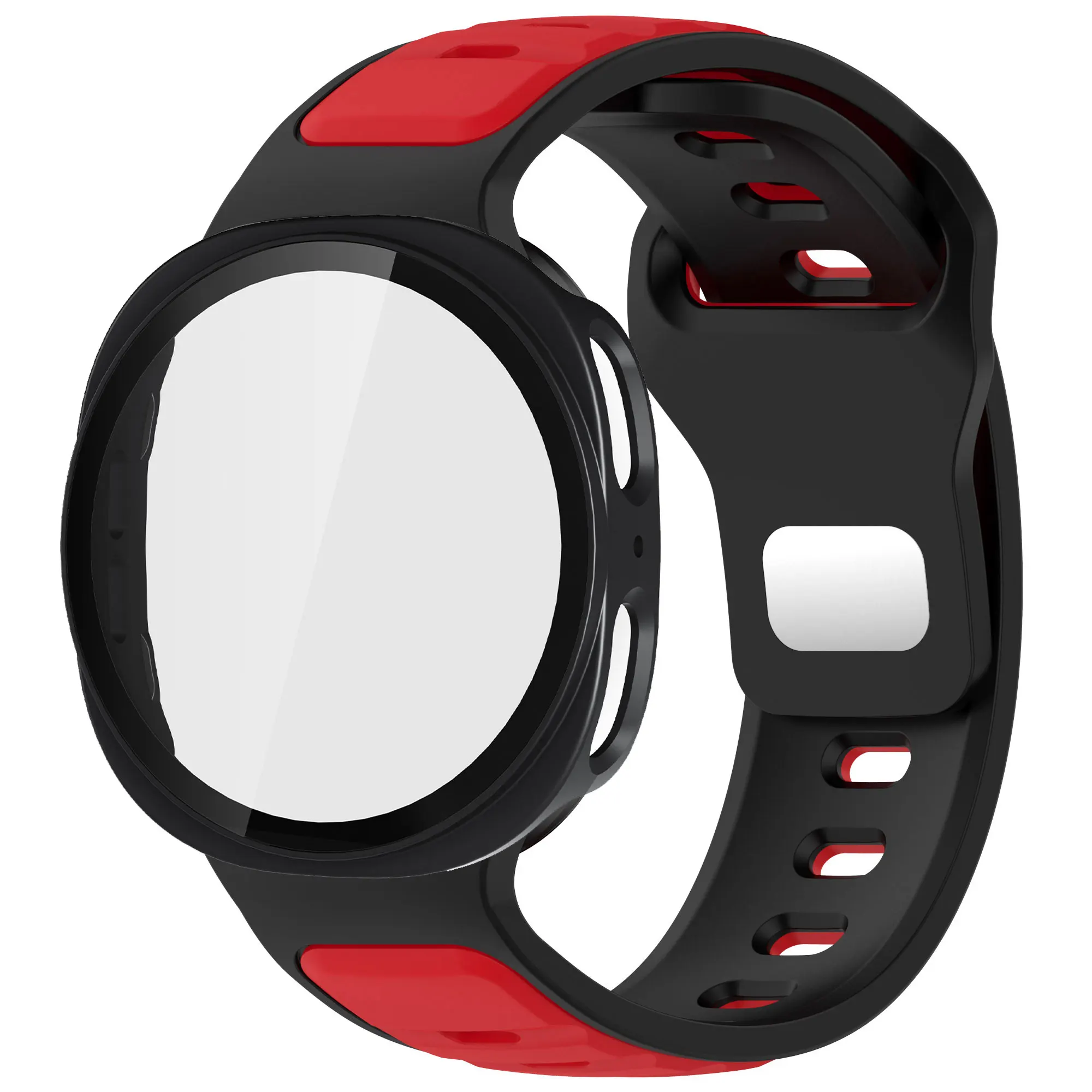 Premium Tempered Glass Protective Case with Silicone Strap