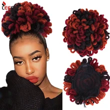 

Afro Puff Synthetic Dreaklocks Drawstring Chignon Ponytail Dreadlocks Drawstring Hair Puff Nu Locs Hair Puff Hair Extensions