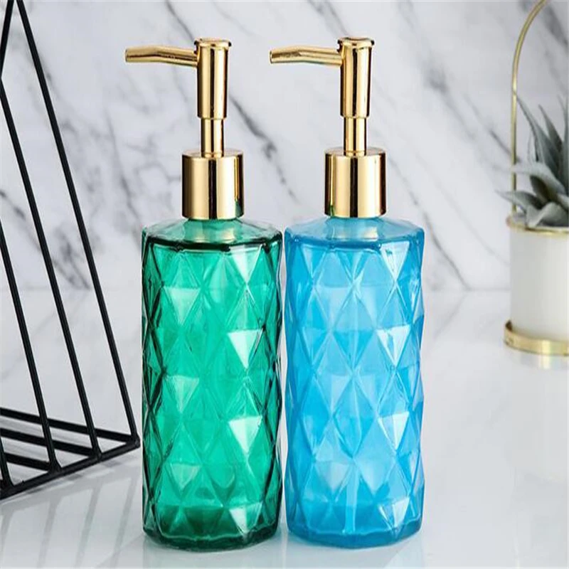 330ml Manual Soap Dispenser Transparent Glass Hand Sanitizer Bottle Container Vacuum Bottle Bathroom Flower Shape Dispenser Set soap dispenser,hand sanitizer dispenser,refillable bottle,shampoo dispenser,soap dispenser bottle,foaming soap dispenser,refillable plastic bottles,foam pump bottle