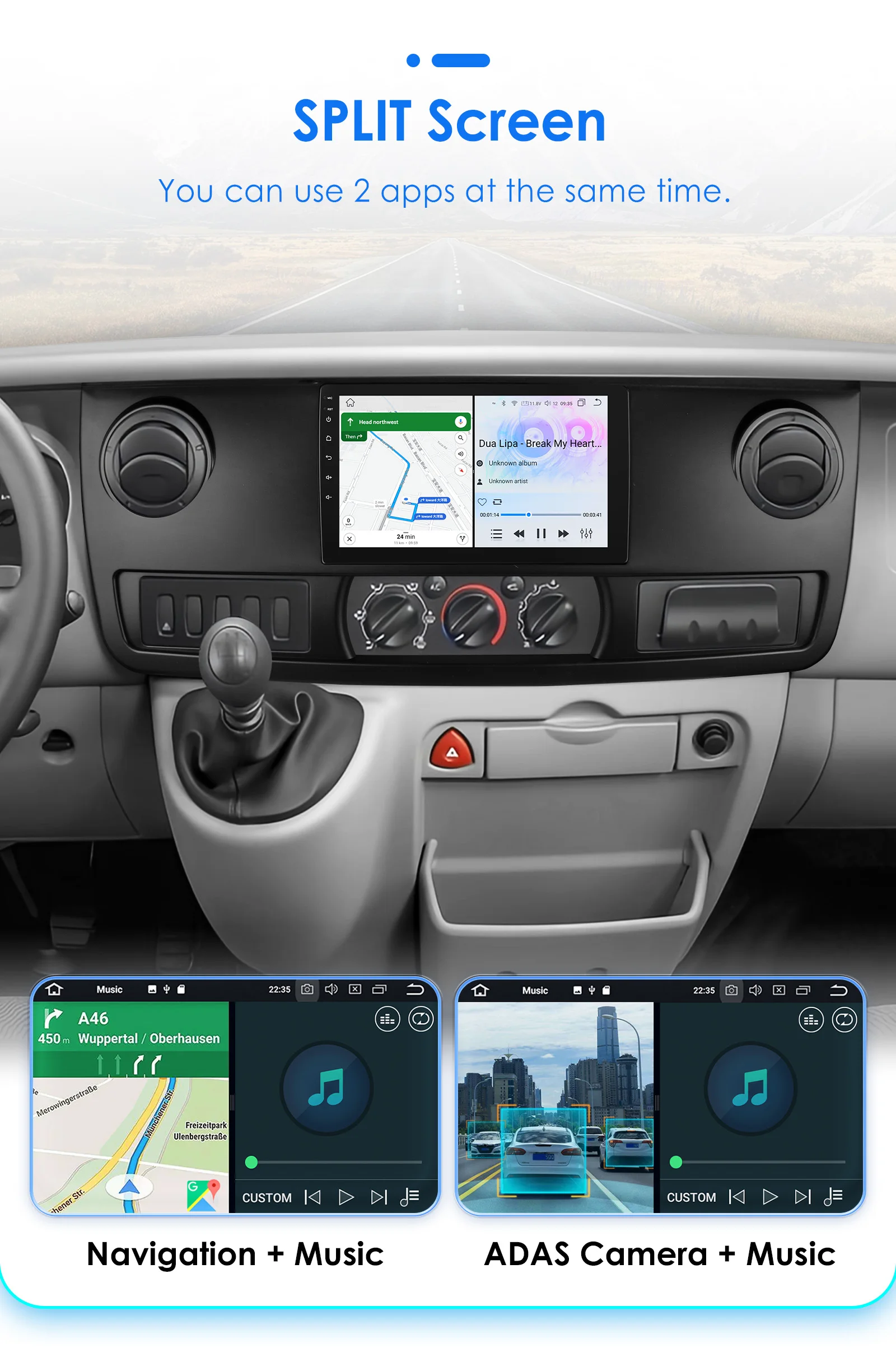 2Din 360Kamera Android13 Auto Radio Für Renault Master 2003-2011 Auto Multimedia GPS 4G Carplay Intelligente Bildschirm autoradio SWC – Detail 36