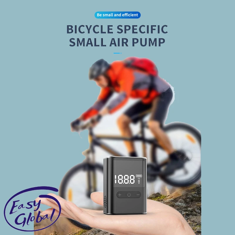 

For Road MTB Bicycle Mini Digital Display Wireless Inflation Pump Portable Lightweight Aluminum Bicycle Quick Inflation Inflator