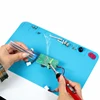 Red Soldering Iron Kit Adjustable Temperature 110V 220V 80W Soldering Iron Kit With ESD Heat Insulation Working Mat Welding Tool 2