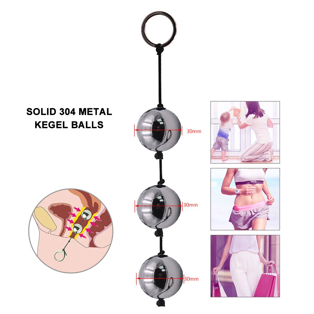 Erotic Weighted Vaginal Ball Chinese Geisha Kegel Exerciser Metal Ben Wa Eggs Anal Beads Adult Toys for Woman Sex Shop