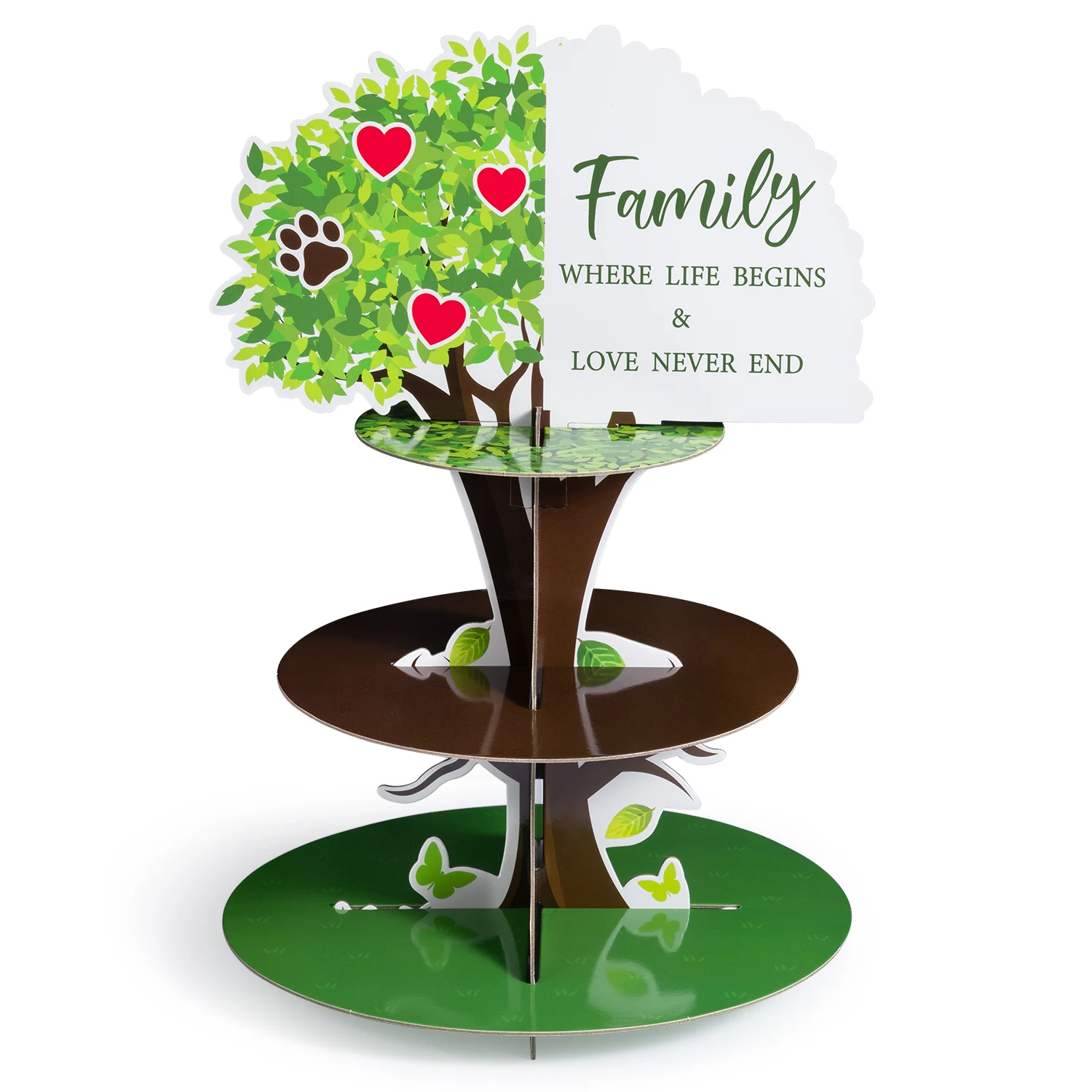 Tiered Watercolor Castle Cupcake Stand
