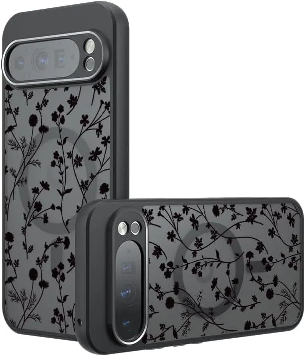 Retro Flower Matte Magsafe Magnetic Wireless Charging Case
