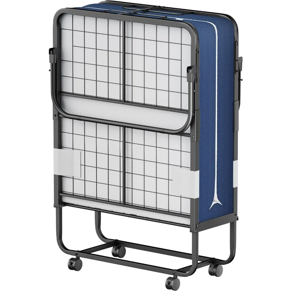 

Portable Rollaway Bed with Luxurious 5 Inch Foam Mattress, Strong Sturdy Frame, Space Saving Cot