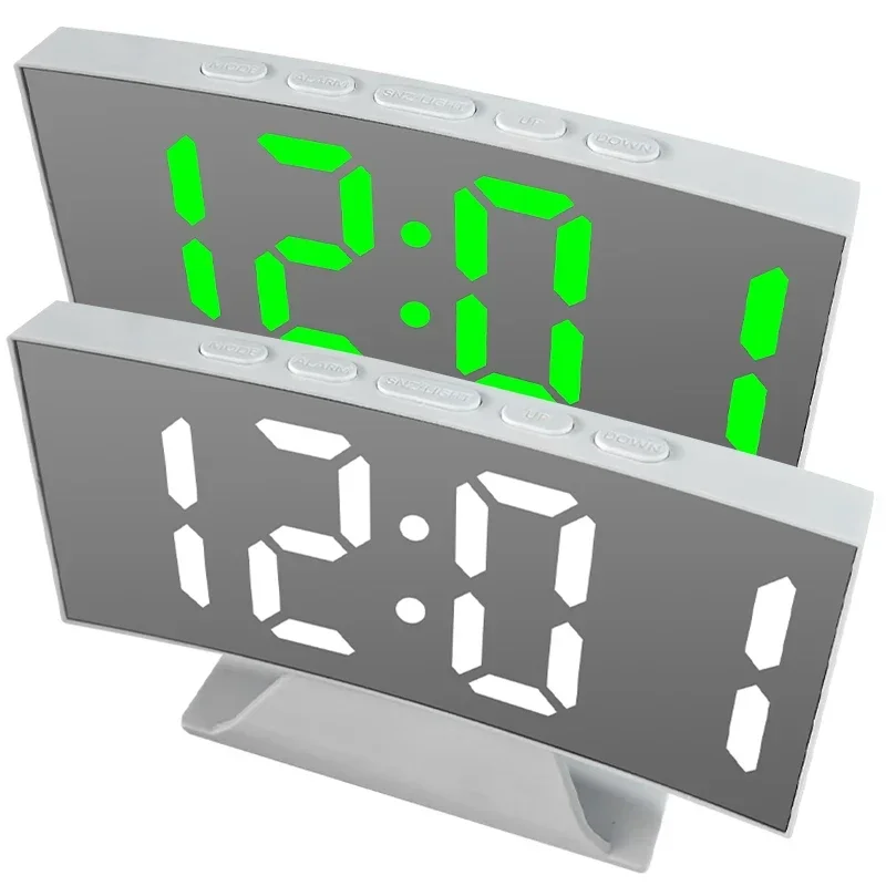 Digital LED Alarm Clock with Temperature Display