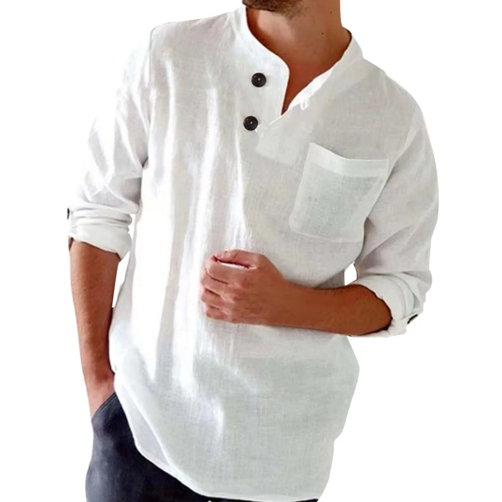 

Basic White Shirt Thin Shirts Autumn Spring Blouse Long Sleeve Shirts For Men Harajuku Camisas Blusas Dailywear Tops Streetwear