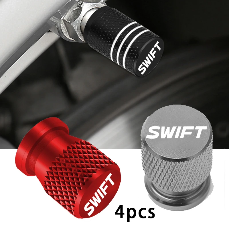 Wheel Valve Caps For Suzuki Swift Car Wheel Tire Valve Caps Tyre Stem Covers Airdust Waterproof Accessories