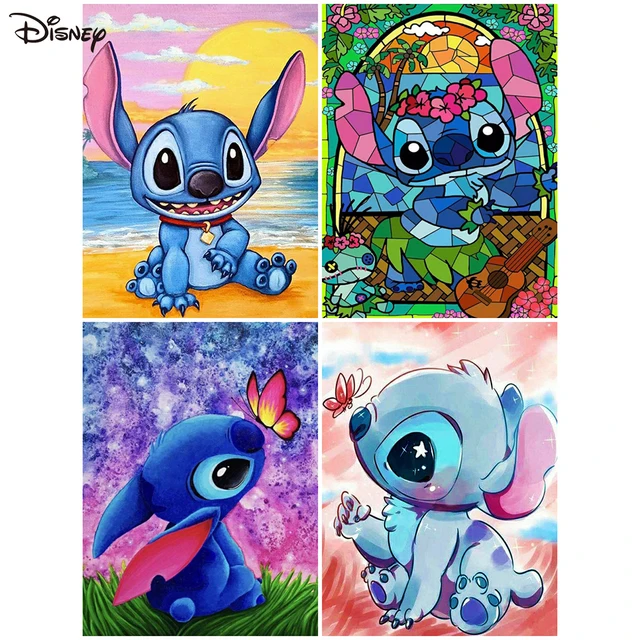 Disney point de croix dessin animé broderie Lilo & point imprimé toile couture nouveauté 2023 bricolage Art décoration de la maison 1