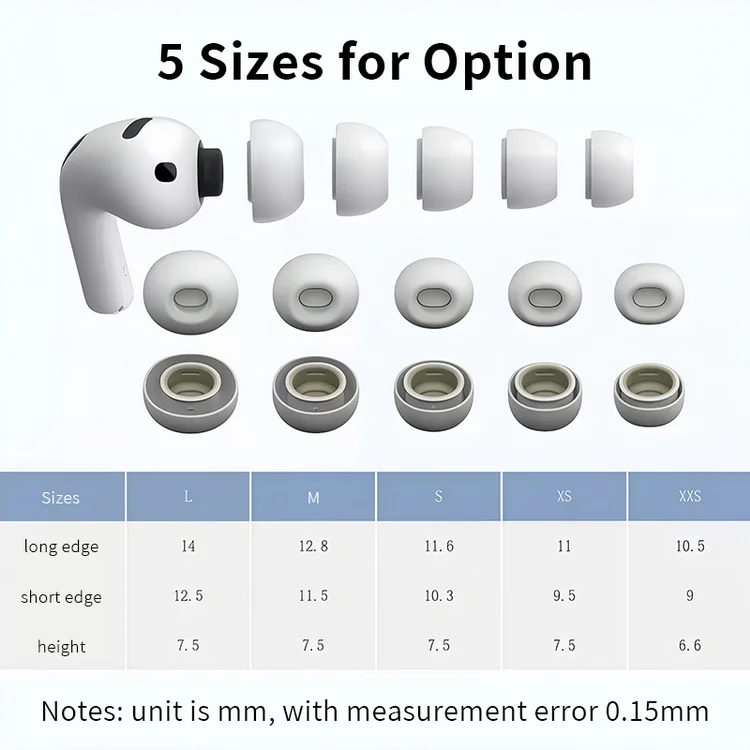 Silicone Ear Tips for Airpods Pro 3 Eartips Airpods Pro 3 Ear tips Airpods Pro 3 Silicone Tips Airpods Pro 3 Silicone Ear Caps