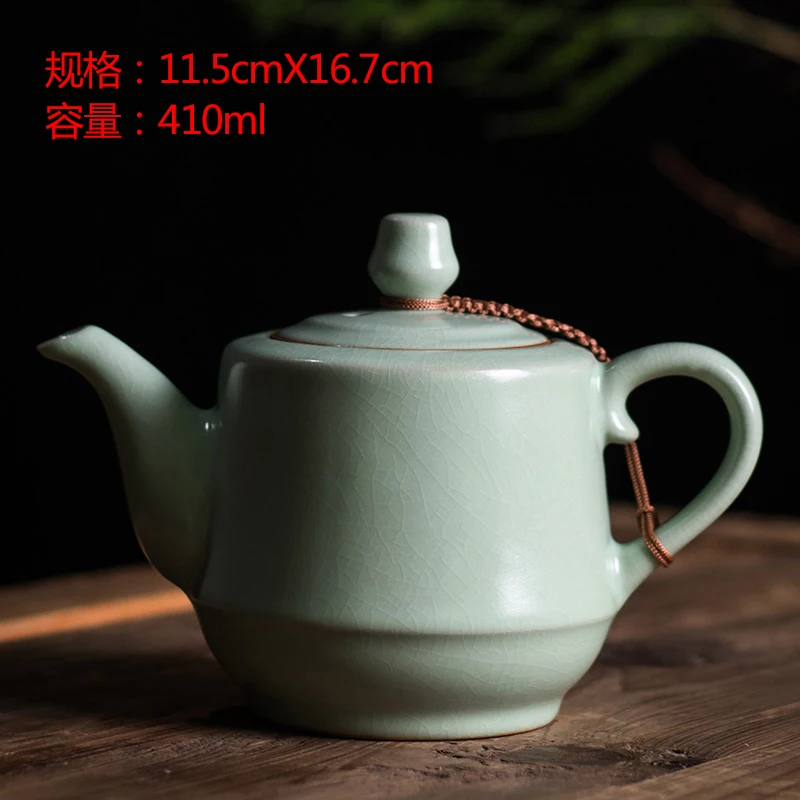 Teiera In Porcellana 260 Ml Con Infusore - Design Cinese Fiore Penoy Blu E Bianco - Foto 8