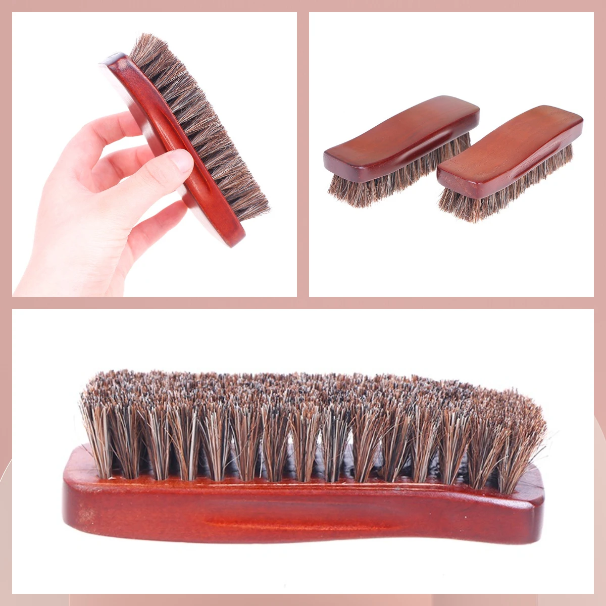 Car Wash Horsehair Brush Detailing Tools Polished Shoe Cleaning Brush Clean Detail Carwash Interior Accessories Washing Products