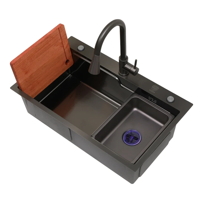 Kitchen Stainless Steel Sink Large Single Sink Internet Celebrity Nano Washing Basin 304 Vegetable Washing Sink Pool Handmade