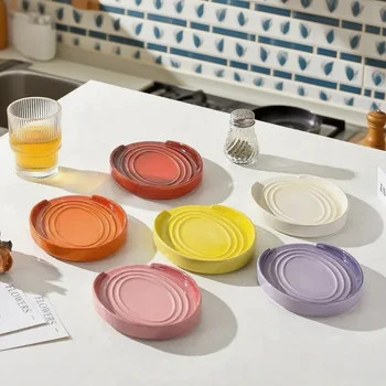 Ceramic Pot Cover Holder, Spoon Holder Kitchen Storage Shelf Spoon Holder,Kitchen Counter  Storage Shelf