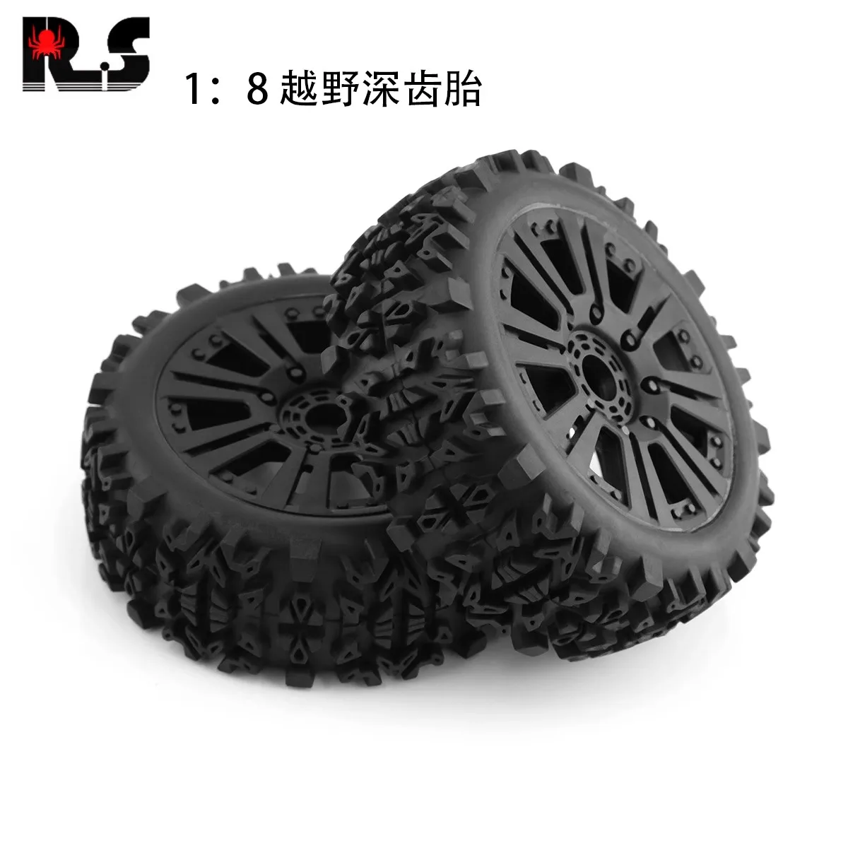 Jeu de 2/4 roues RC 1/10 pneus caoutchouc jantes - R132