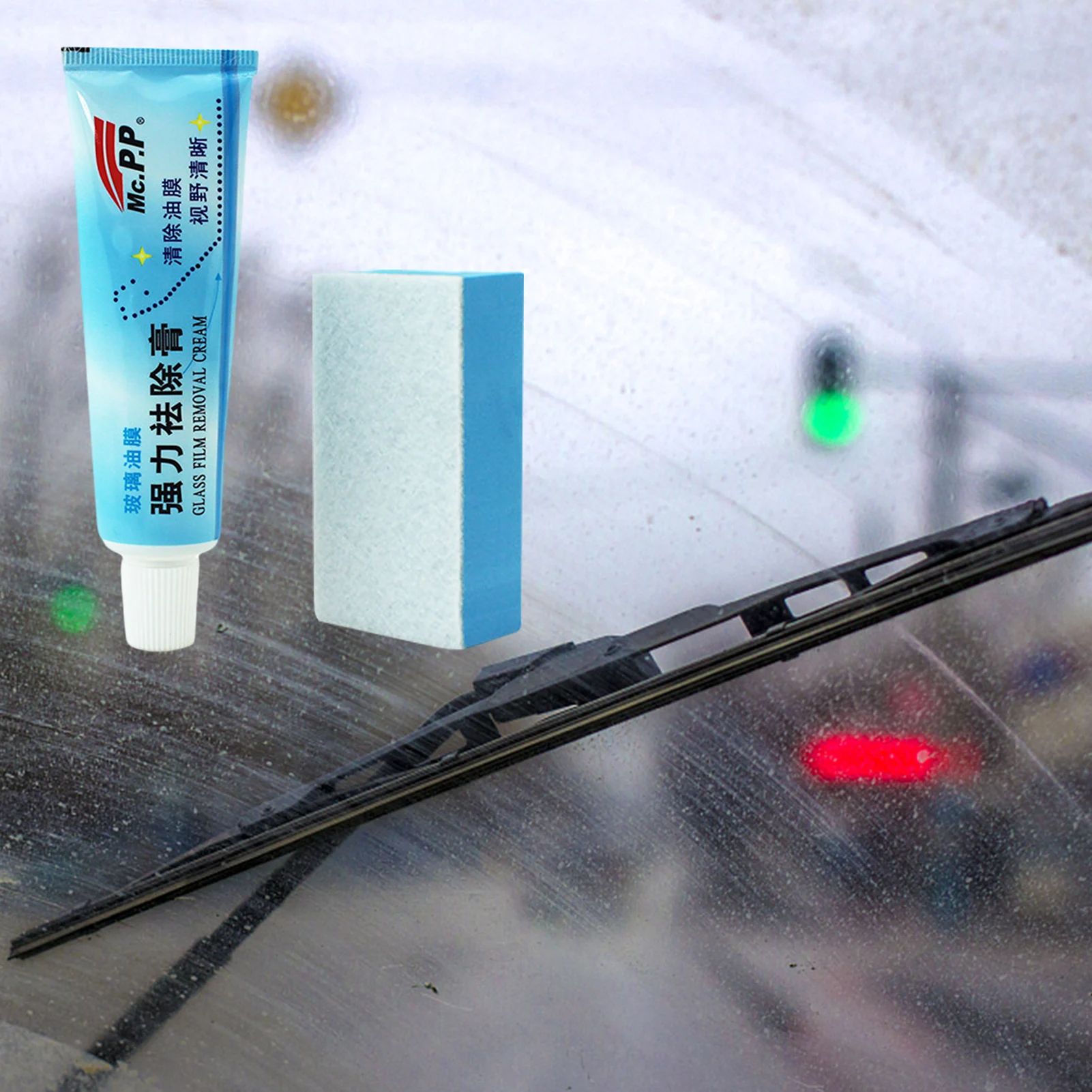 Auto Car Glass Polishing Degreaser Cleaner Oil Film Clean Polish Paste