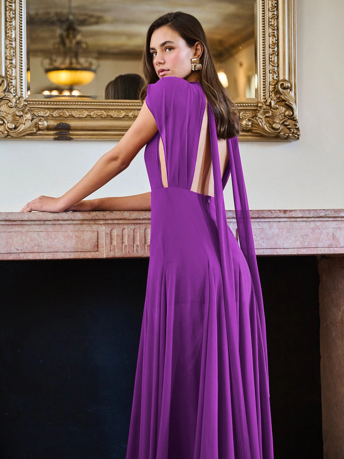 Elegant Sleeveless Bodycon Slit Party Evening Dress Women Sexy Deep V Backless Long Dress Autumn Winter Vestido