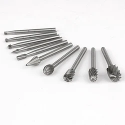 High - Performance Multi - Material Router & Drill Bit Set - 6/10pcs Premium HSS Carbide Rotary Burrs for Precise Carving and Milling (Set 3)