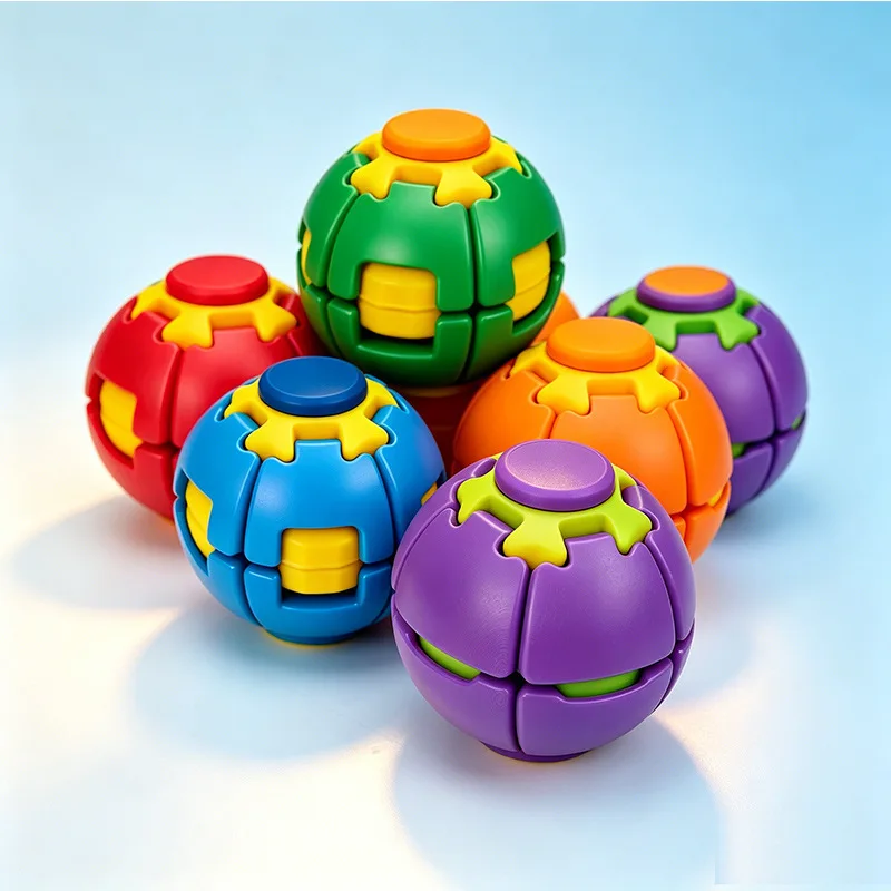 Stress-Relief 3D Gear Puzzle Fidget Ball – Portable Anti-Anxiety Sensory Toy