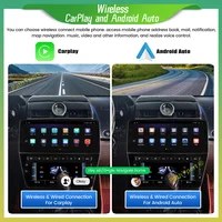 12.3+8.8"Car Radio For Maserati Quattroporte 2004-2012 LCD Air Conditioning Screen Multimedia Player Android15 BT WiFi Carplay 2