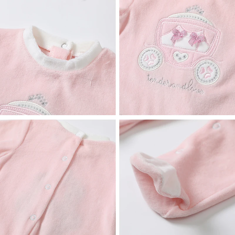 Autumn Velvet New Born Baby Romper for Girl 0-12m baby clothes baby sleepsuit