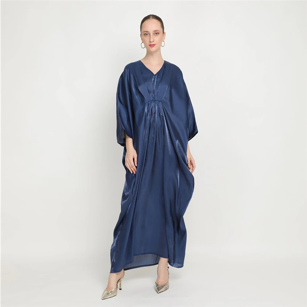 

Eid al-Adha Morocco Dress Muslim Women Abaya Satin Loose Abayas Dubai Turkey Evening Party Dresses Kaftan Robe Longue Vestidos