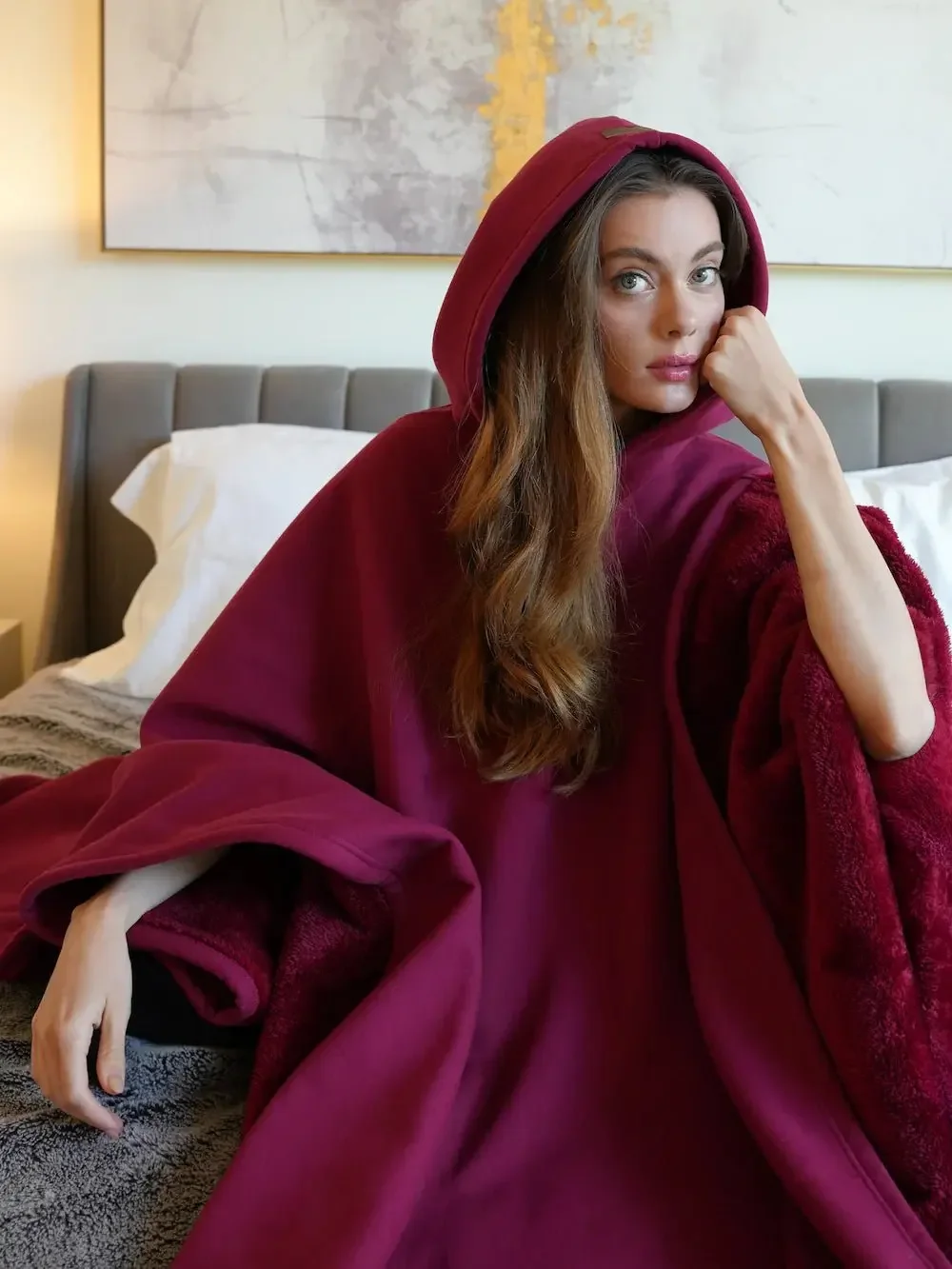 Eden Hoodie Trendy Cloak Robe Hoodie Man Women Sweatshirt Casual Loose Solid Color with Hat Comfy Walking Cape Cloak with Mantle 5