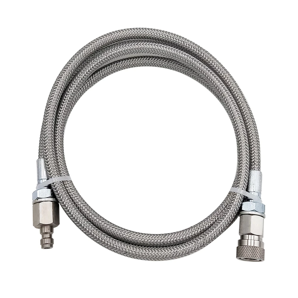 PCP Paintball High Pressure Hose Stainless Braided Fill Whip Extension Tube 40''/60''/80'' Length With 8MM Quick Disconnect