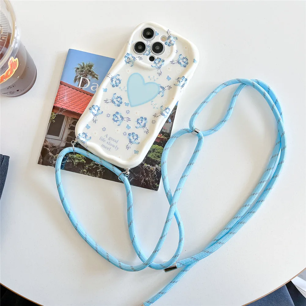 Hands-Free Crossbody Lanyard Phone Case with Soft Silicone Cover and Rope Necklace Strap