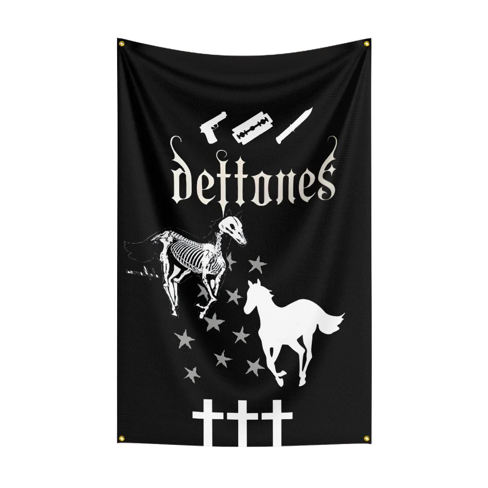Deftones Band Polyester Banner – 3x5 Ft Digital Print Wall Art with Brass Grommets