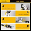 6 Ton Hydraulic Cable Lug Crimper Pliers 12 AWG to 2/0 AWG Hand Operated Hydraulic Crimping Tool Kit Wire Terminal 5