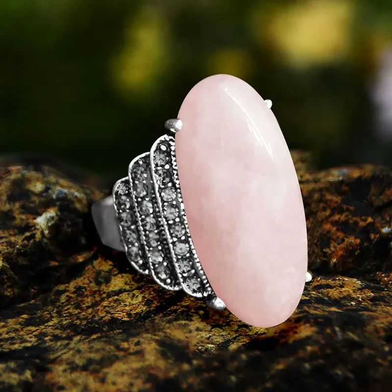 Anillo Dorado Con Lapislázuli Cuarzo Rosa, Amatista Citrino | Meses Sin