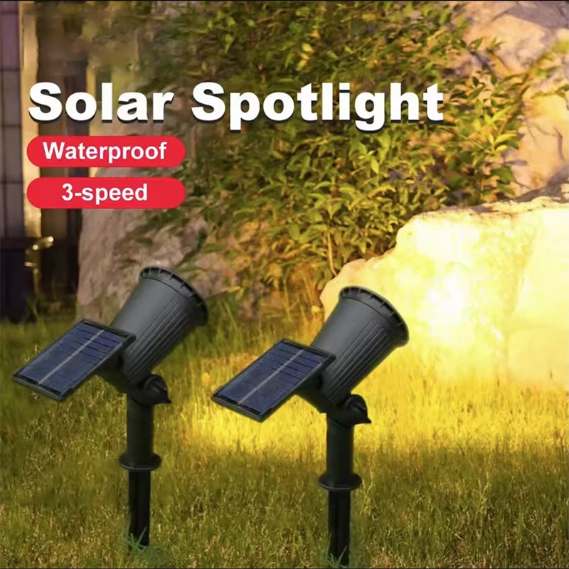 1/2/3/4Pcs Solar Powered 9LED Lamp Adjustable Solar Spotlight In-Ground IP65 Waterproof Landscape Wall Light Outdoor Lighting