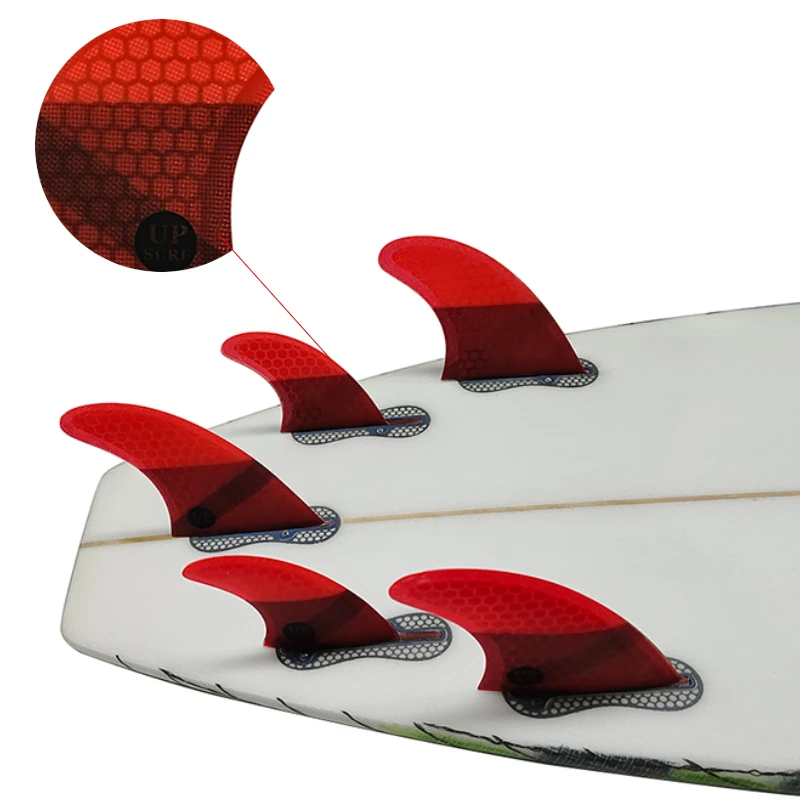 Barbatana Tri Fibra Vidro UPSURF - Tab M Branco/Azul/Laranja