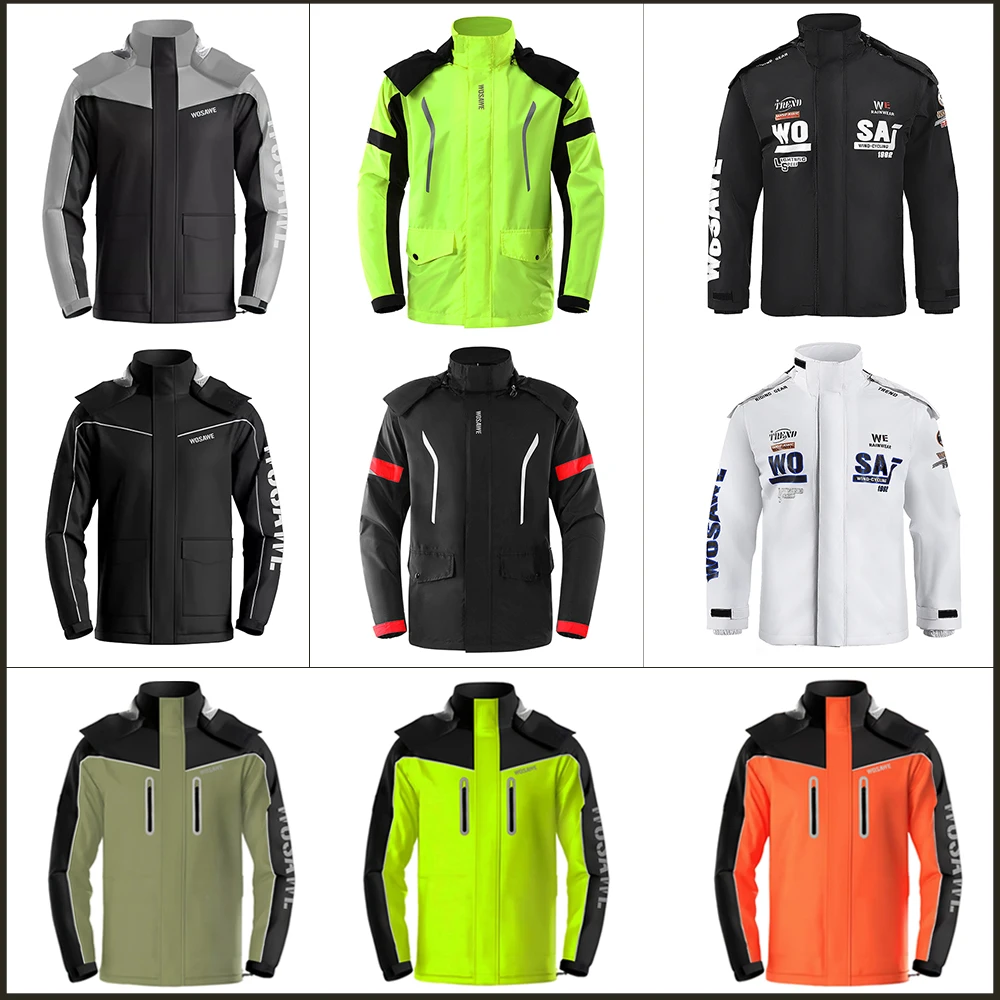 WOSAWE Motorcycle Raincoat Men Women Waterproof Motorcyclist