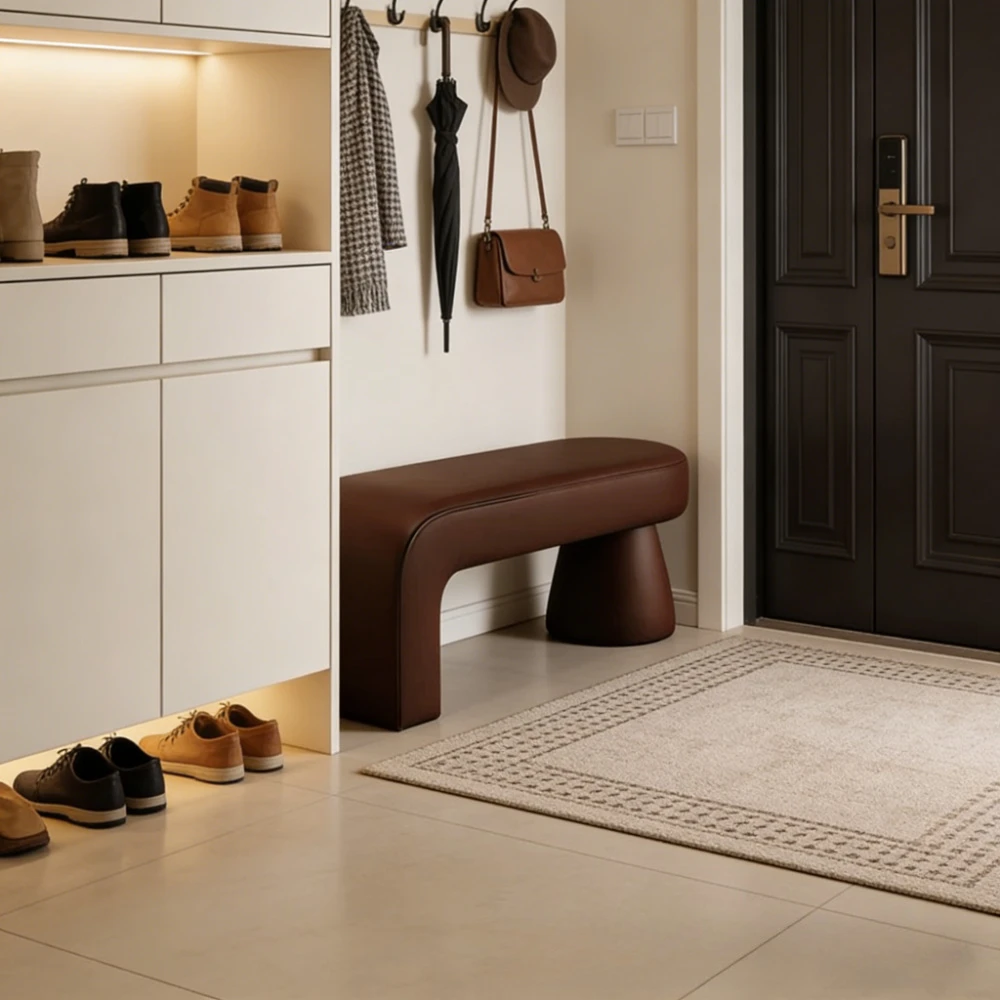 Nordic Padded Shoe Storage Bench